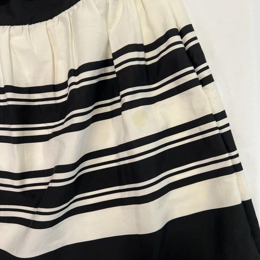 Camaieu Vintage Pleated Skirt 2000s Black White Size S - Picture 5 of 5